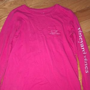 vineyard vines women’s long sleeved pink shirt
